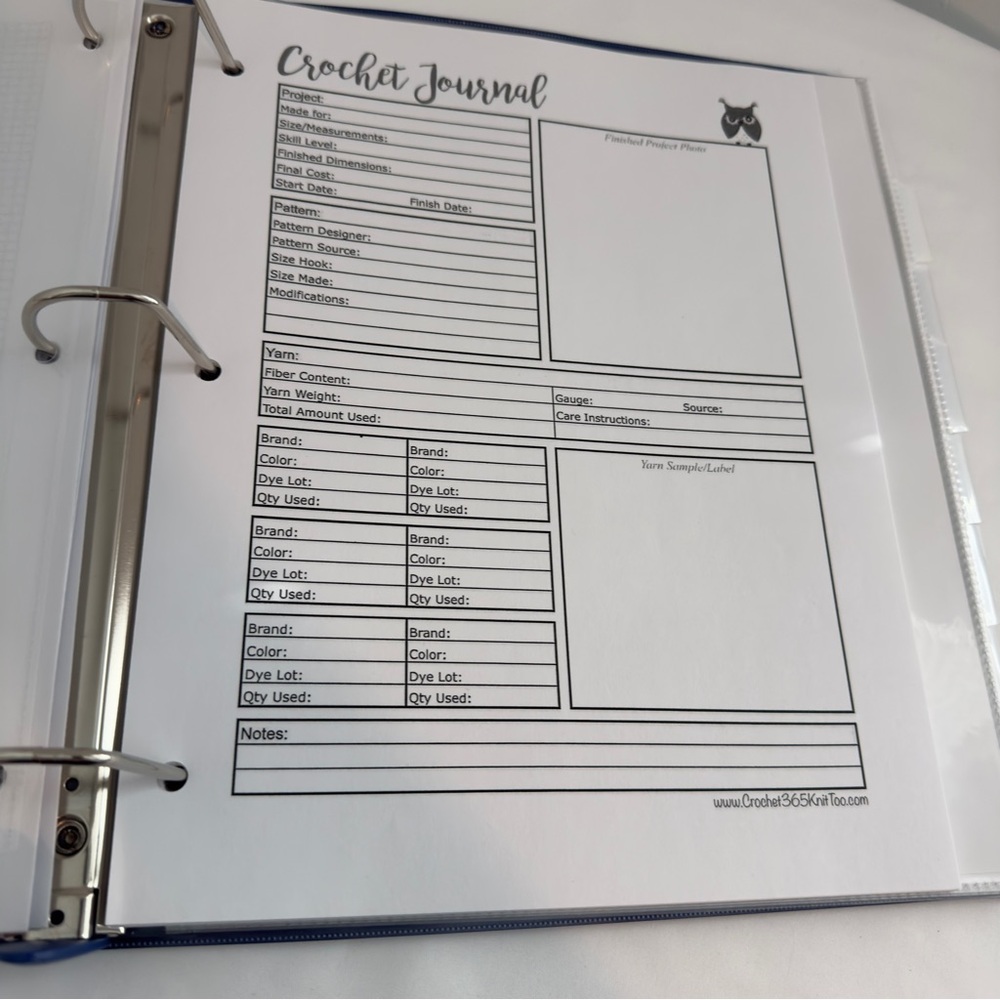 Crochet Project Binder With Over 40 Patterns - Picture 5 of 11